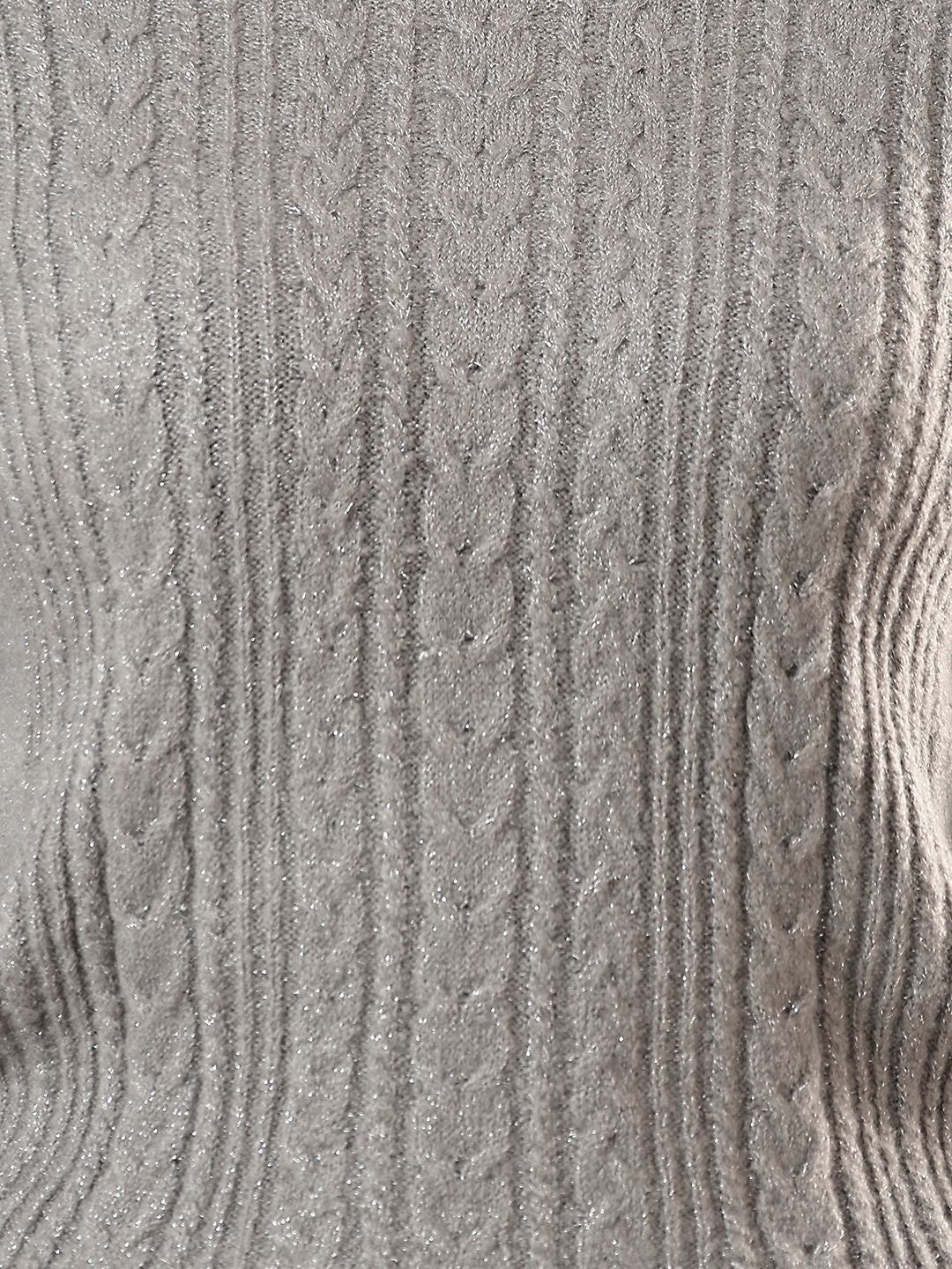 Kotty Women High Neck Cable Knit Pullover Sweater