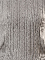 Kotty Women High Neck Cable Knit Pullover Sweater