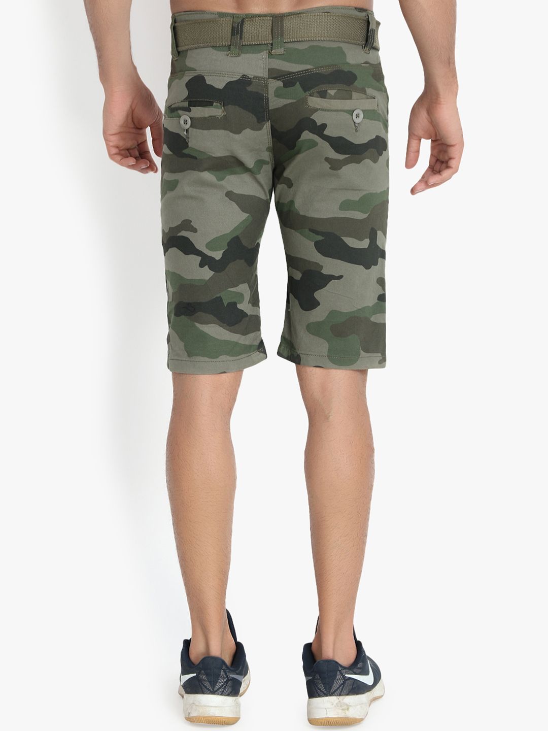 Kotty Men Green Printed Regular Fit Regular Shorts