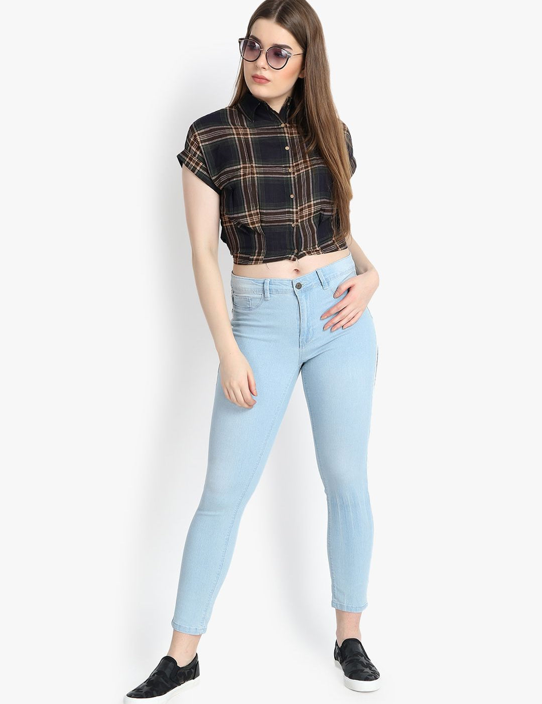 Kotty Women Blue Skinny Fit High-Rise Clean Look Stretchable Jeans