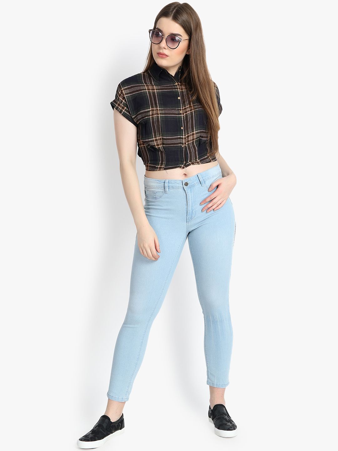 Kotty Women Blue Skinny Fit High-Rise Clean Look Stretchable Jeans