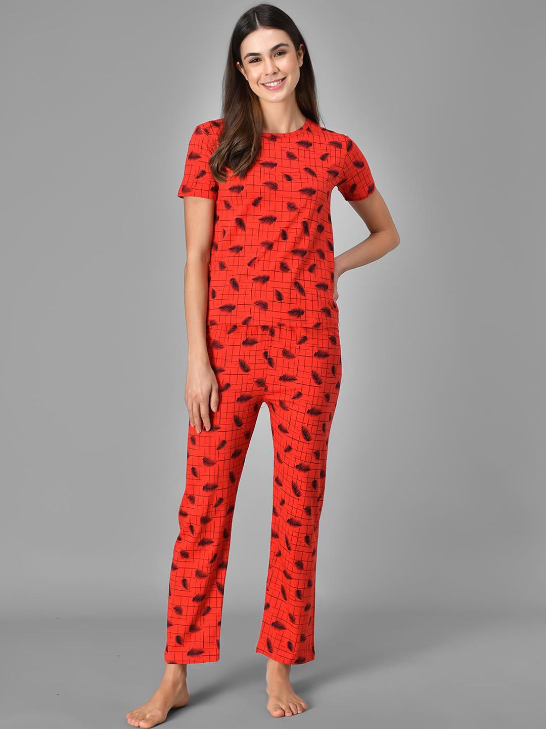 Kotty Women printed Cotton Low Rise Lounge Pants