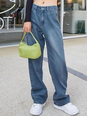 Kotty Women Jean Straight Fit High-Rise Light Fade Clean Look Stretchable Jeans