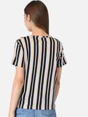 Kotty Women Pack of 2 Striped V-Neck T-shirts