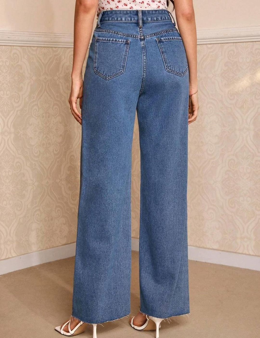 Kotty Women Jean Straight Fit High-Rise Stretchable Cotton Jeans