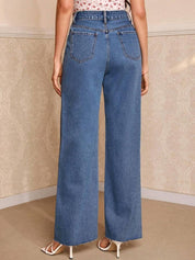 Kotty Women Jean Straight Fit High-Rise Stretchable Cotton Jeans