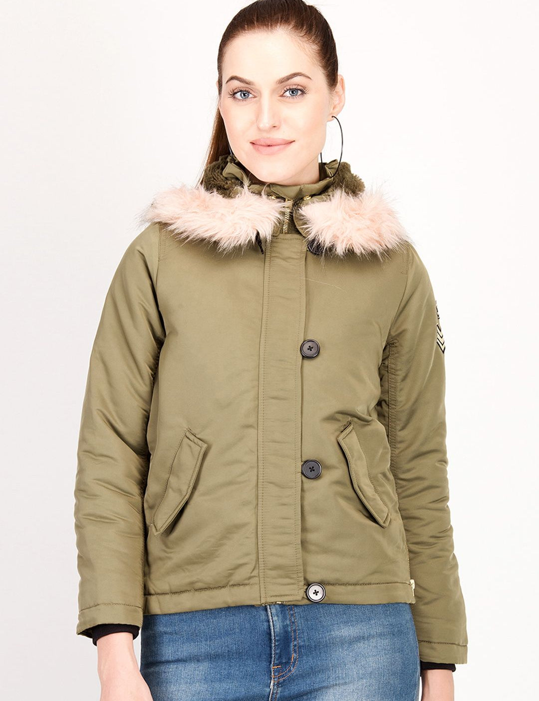 Kotty Women Brown Solid Insulator Parka