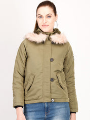 Kotty Women Brown Solid Insulator Parka