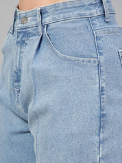 Kotty Women Jean Straight Fit High-Rise Light Fade Stretchable Jeans