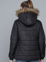 Kotty Women Black Parka Jacket