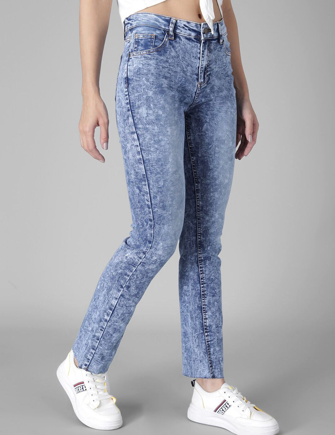 Kotty Women Blue Skinny Fit High-Rise Clean Look Jeans