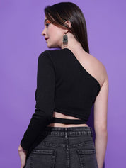 Kotty Women Solid One Shoulder Top
