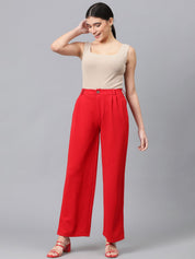 Kotty Women High-Rise Easy Wash Regular Trousers