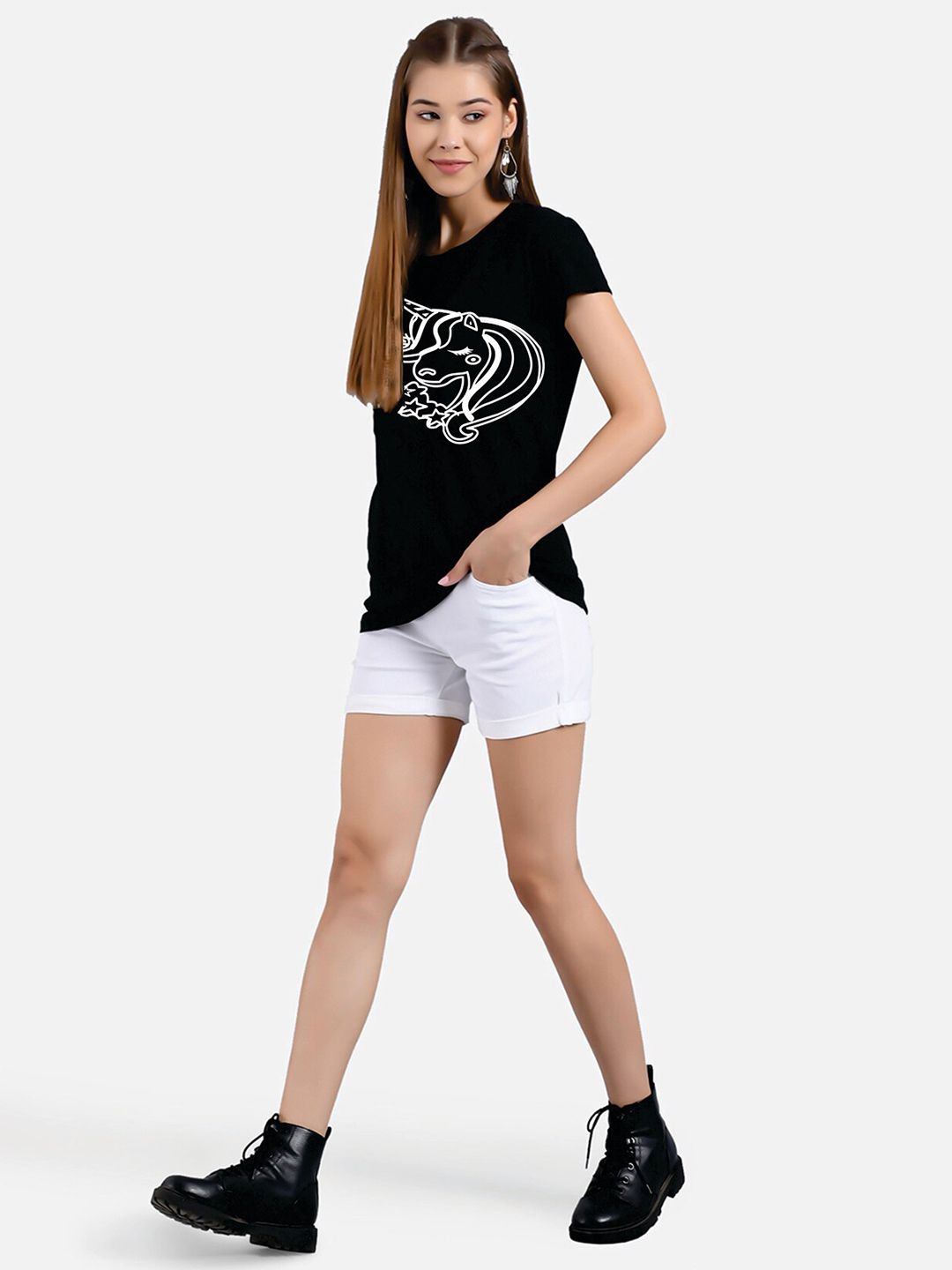 Kotty Graphic Printed Yoga T-shirt