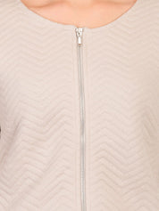 Kotty Women Pink Self Design Open Front Jacket