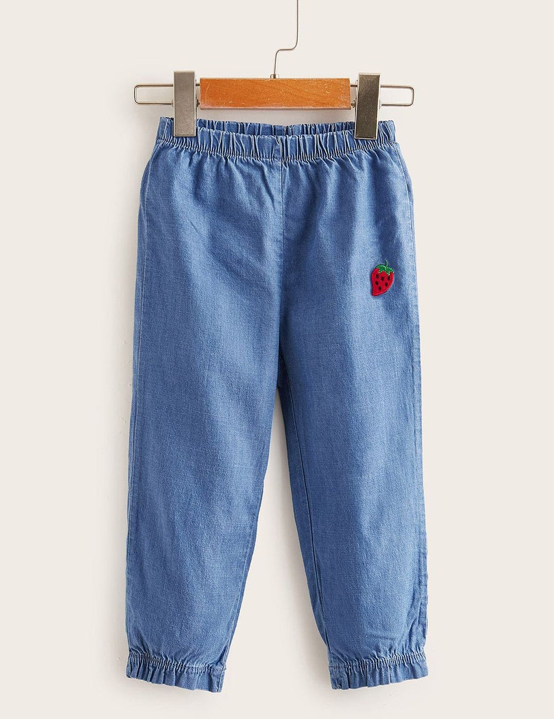Kotty Girls Blue Mid Waist Jogger Jeans