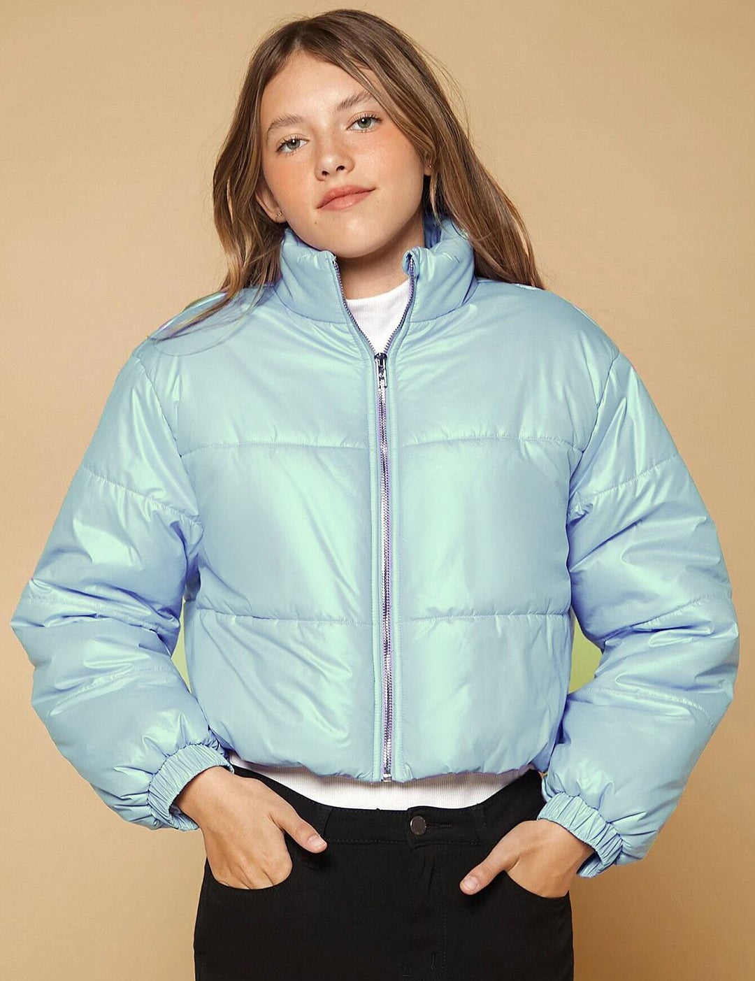 Kotty Girls Stand Collar Puffer Jacket
