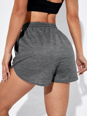 KOTTY Basics Women Grey Mid-Rise Running Sports Shorts