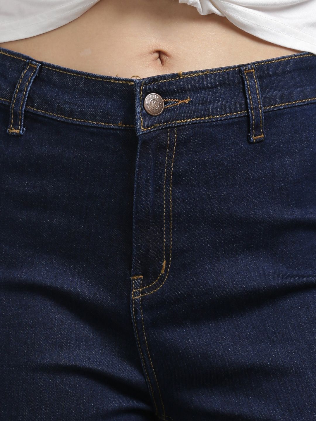 Kotty Women Navy Blue Skinny Fit High-Rise Clean Look Jeans