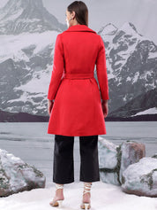 Kotty Women Notched Lapel Single-Breasted Overcoat