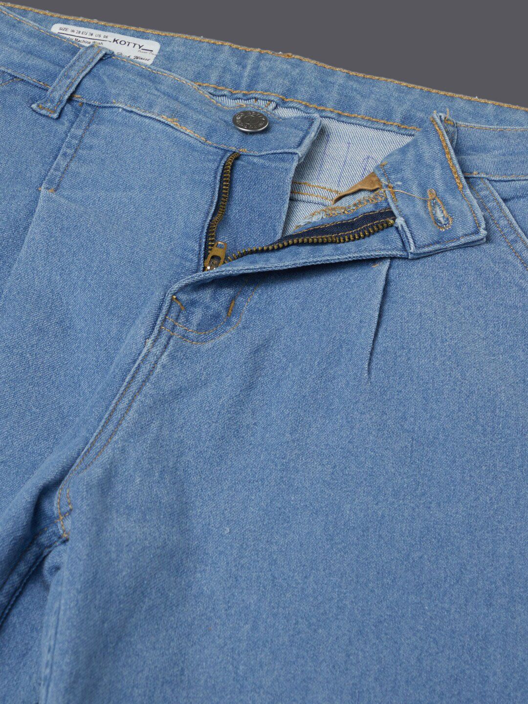 Kotty Women Blue Jean Straight Fit Stretchable Jeans