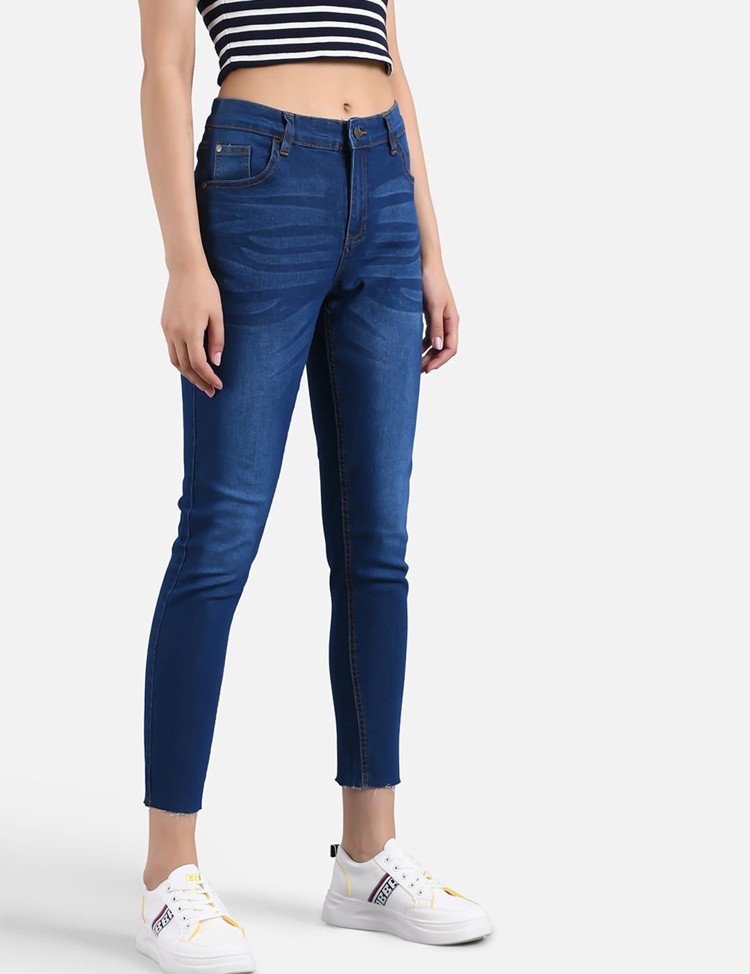 Kotty Women Blue Skinny Fit High-Rise Clean Look Jeans