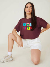 Kotty Women Printed Crop T-shirt