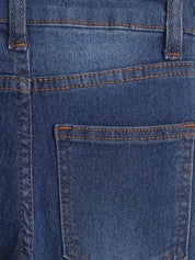 Kotty Girls Blue Mid-Rise Clean Look Cotton Stretchable Jeans