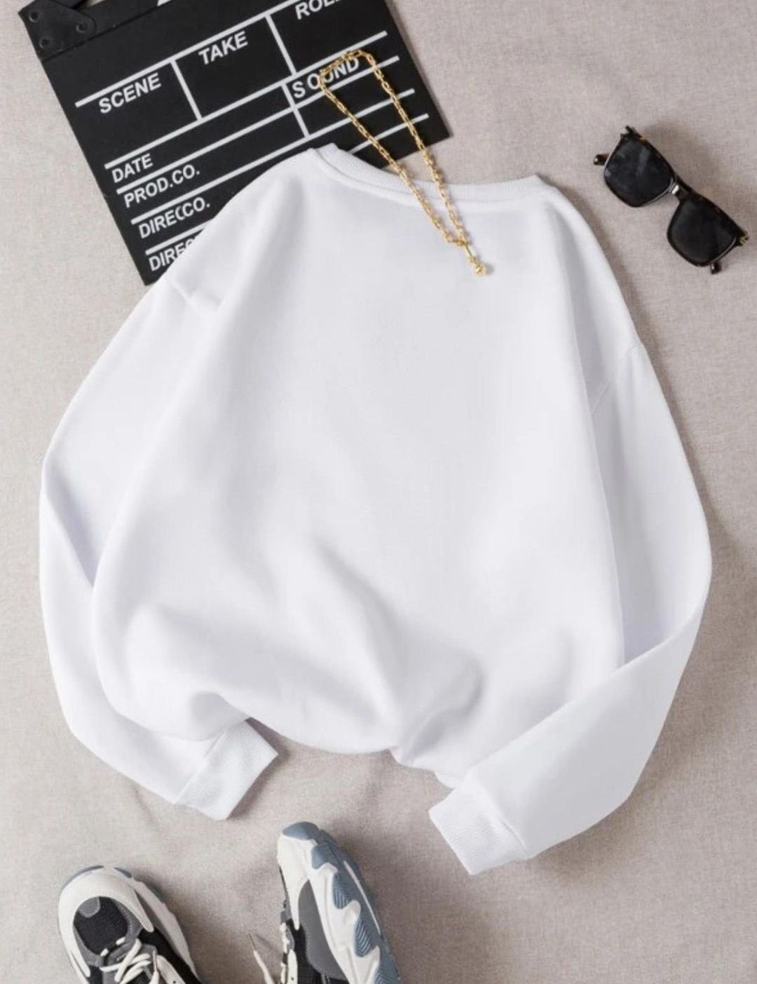 Kotty Floral Printed Fleece Pullover Sweatshirt