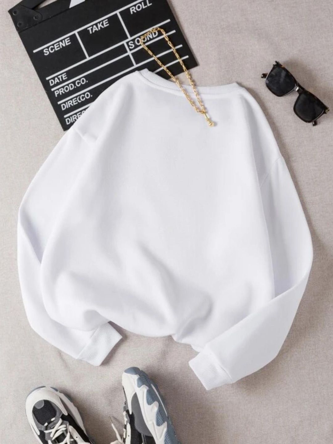 Kotty Floral Printed Fleece Pullover Sweatshirt