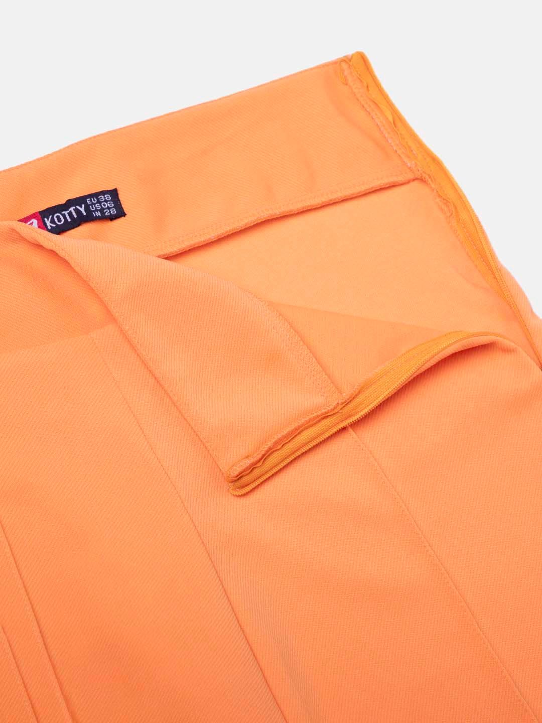 Kotty Women Relaxed Straight Leg Straight Fit High-Rise Trousers