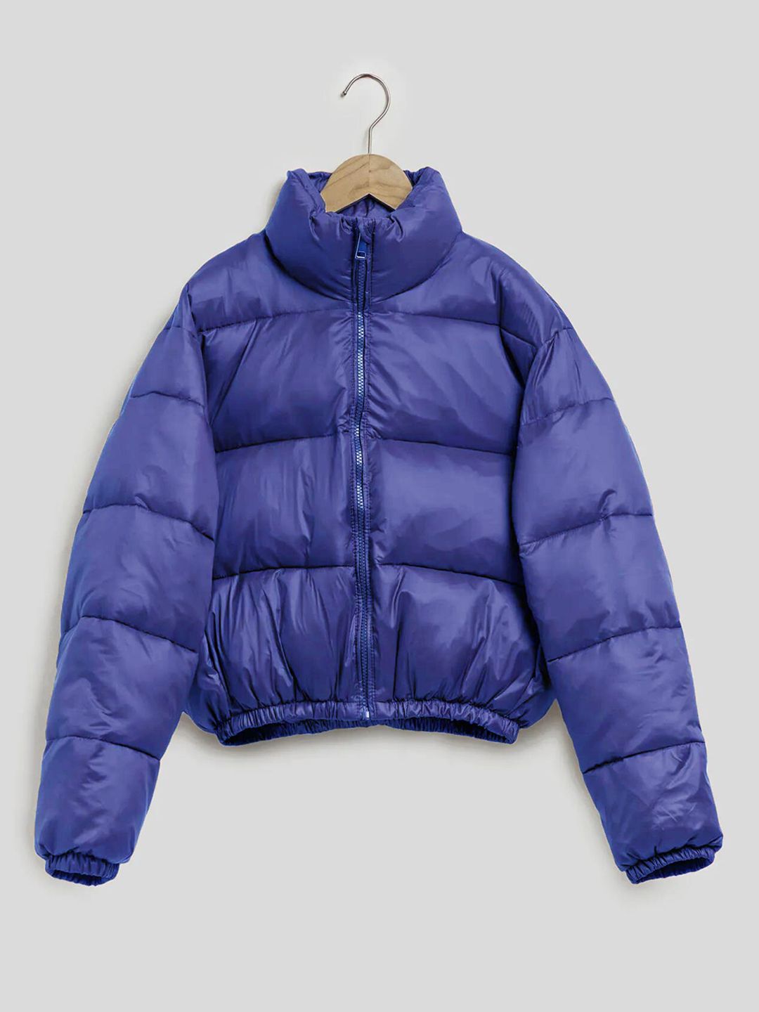 Kotty Mock Collar Crop Puffer Jacket