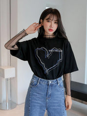 Kotty Graphic Printed Drop Shoulder Sleeves Oversize Fit T-shirt