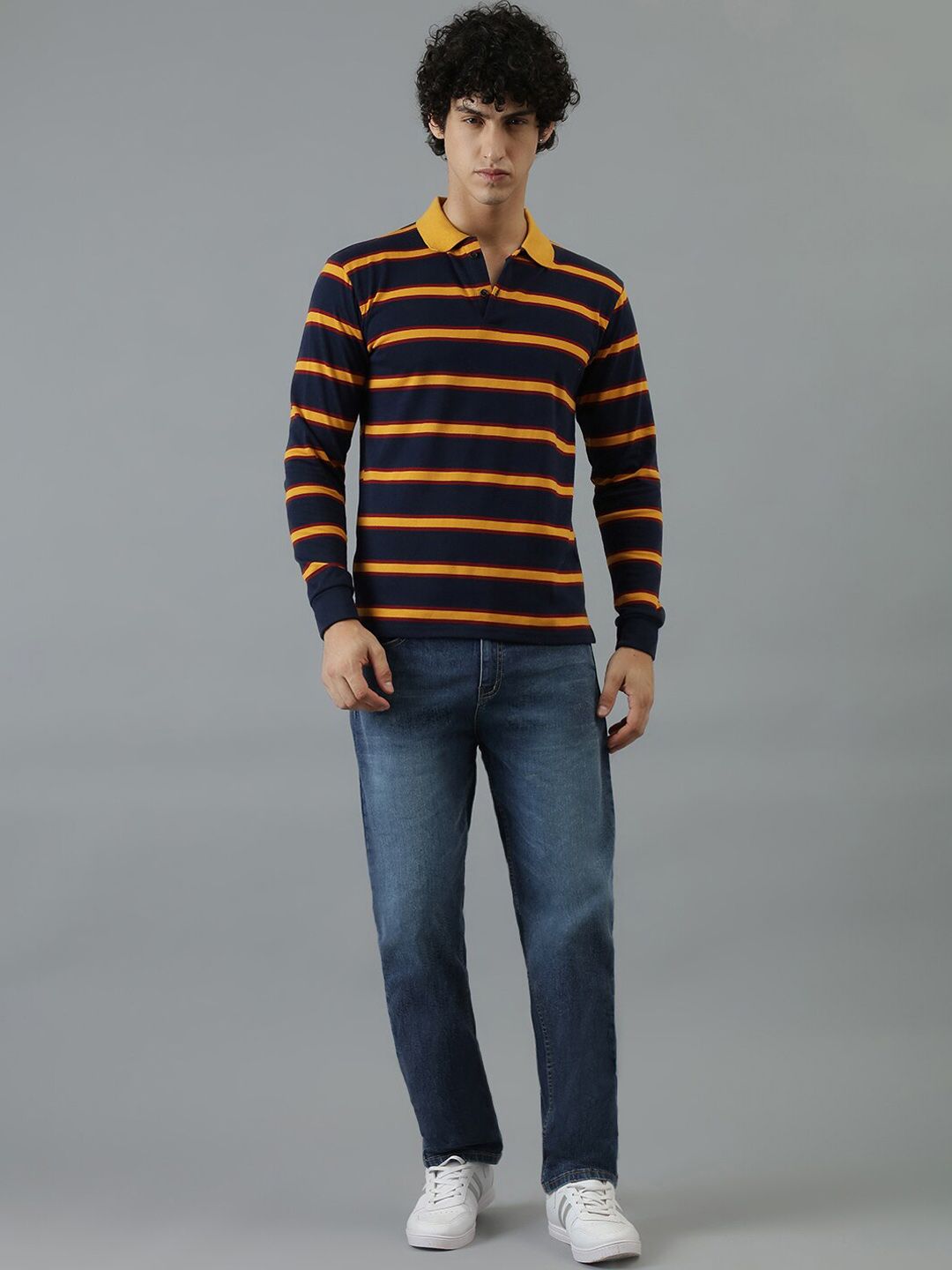 Kotty Men Blue Jean Slim Fit Clean Look Low-Rise Light Fade Stretchable Jeans