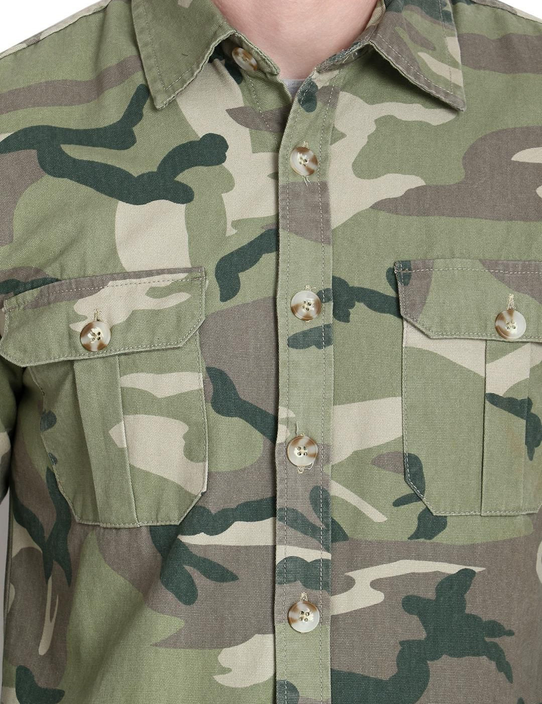 Kotty Men Khaki Printed Lightweight Tailored Jacket