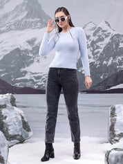 Kotty Women Round Neck Fuzzy Pullover