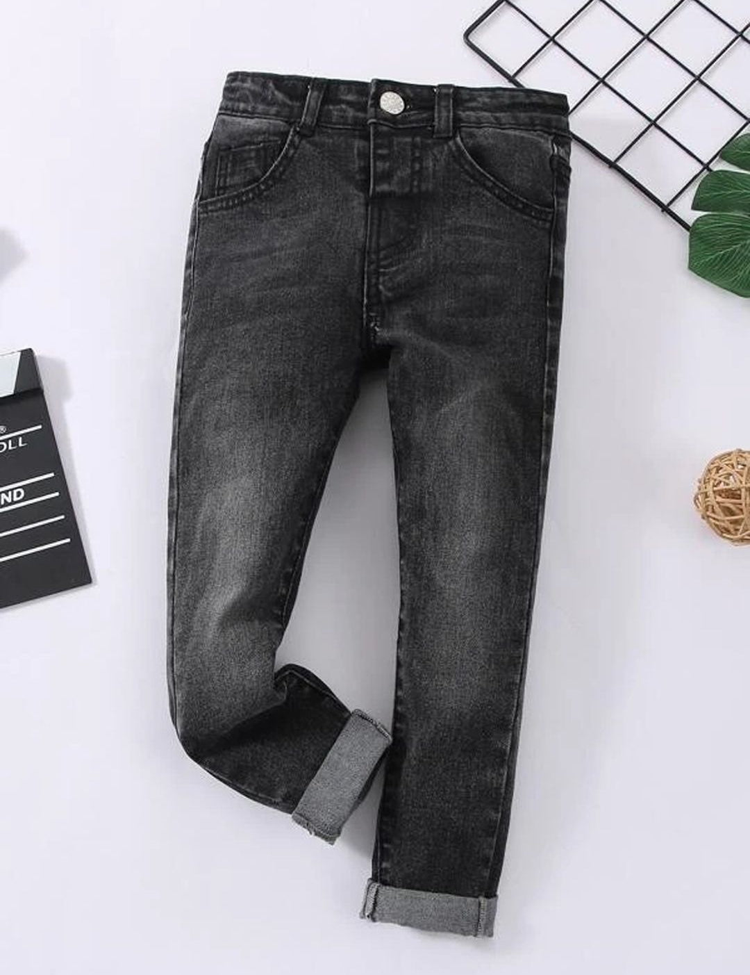 Kotty Boys Black Jean Straight Fit Light Fade Jeans