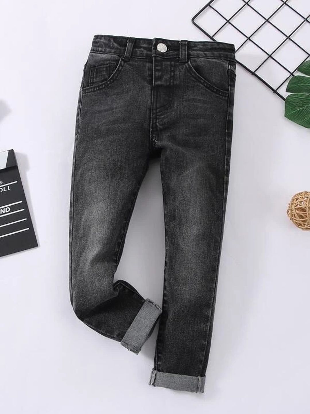 Kotty Boys Black Jean Straight Fit Light Fade Jeans