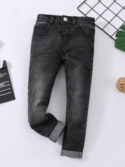 Kotty Boys Black Jean Straight Fit Light Fade Jeans