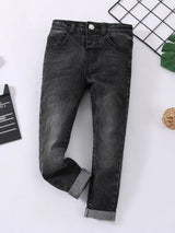 Kotty Boys Black Jean Straight Fit Light Fade Jeans