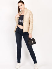 Kotty Women Beige Solid Insulator Puffer Jacket