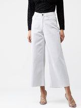 Kotty Women White Flared High-Rise Clean Look Jeans