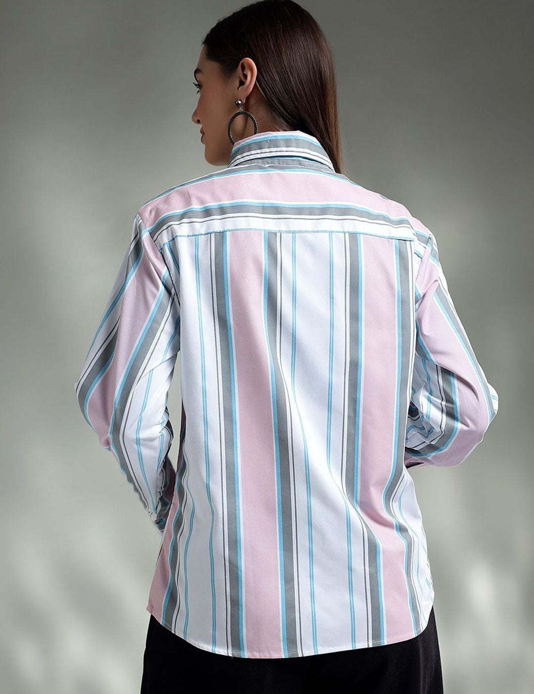 Kotty Women Spread Collar Graphic Printed Cotton Casual Shirt