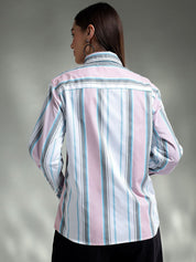 Kotty Women Spread Collar Graphic Printed Cotton Casual Shirt