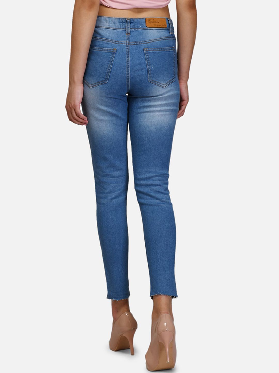 Kotty Women Blue Skinny Fit Mid-Rise Clean Look Jeans