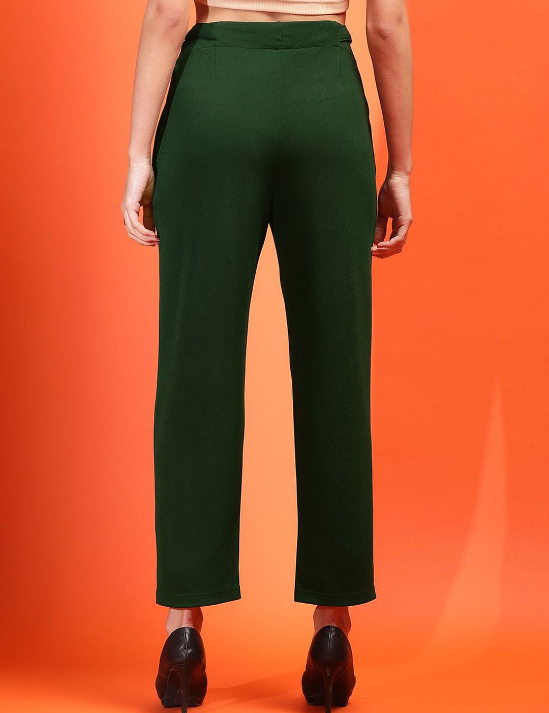 Kotty Women Relaxed High-Rise Easy Wash Pleated Peg Trousers