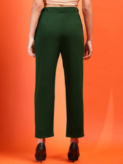 Kotty Women Relaxed High-Rise Easy Wash Pleated Peg Trousers