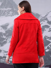 Kotty Women Spread Collar Double Breasted Overcoat