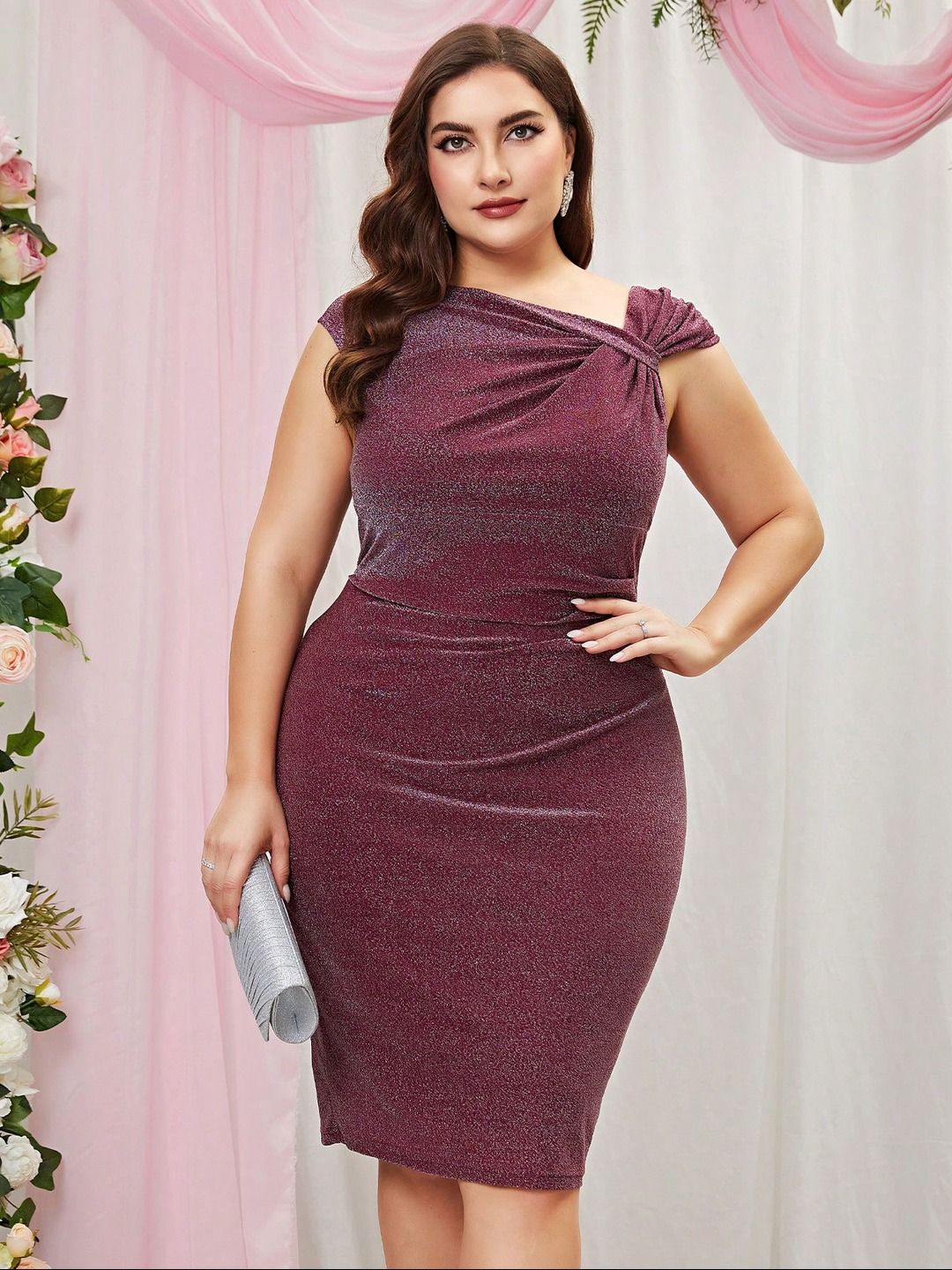 CURVE BY KOTTY Embellished Plus Size Bodycon Dress