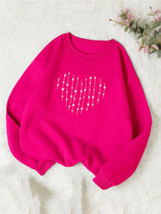 Kotty Conversational Printed Long Sleeves Fleece Pullover